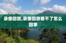 录像回放,录像回放看不了怎么回事