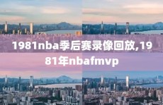 1981nba季后赛录像回放,1981年nbafmvp