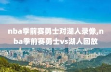 nba季前赛勇士对湖人录像,nba季前赛勇士vs湖人回放